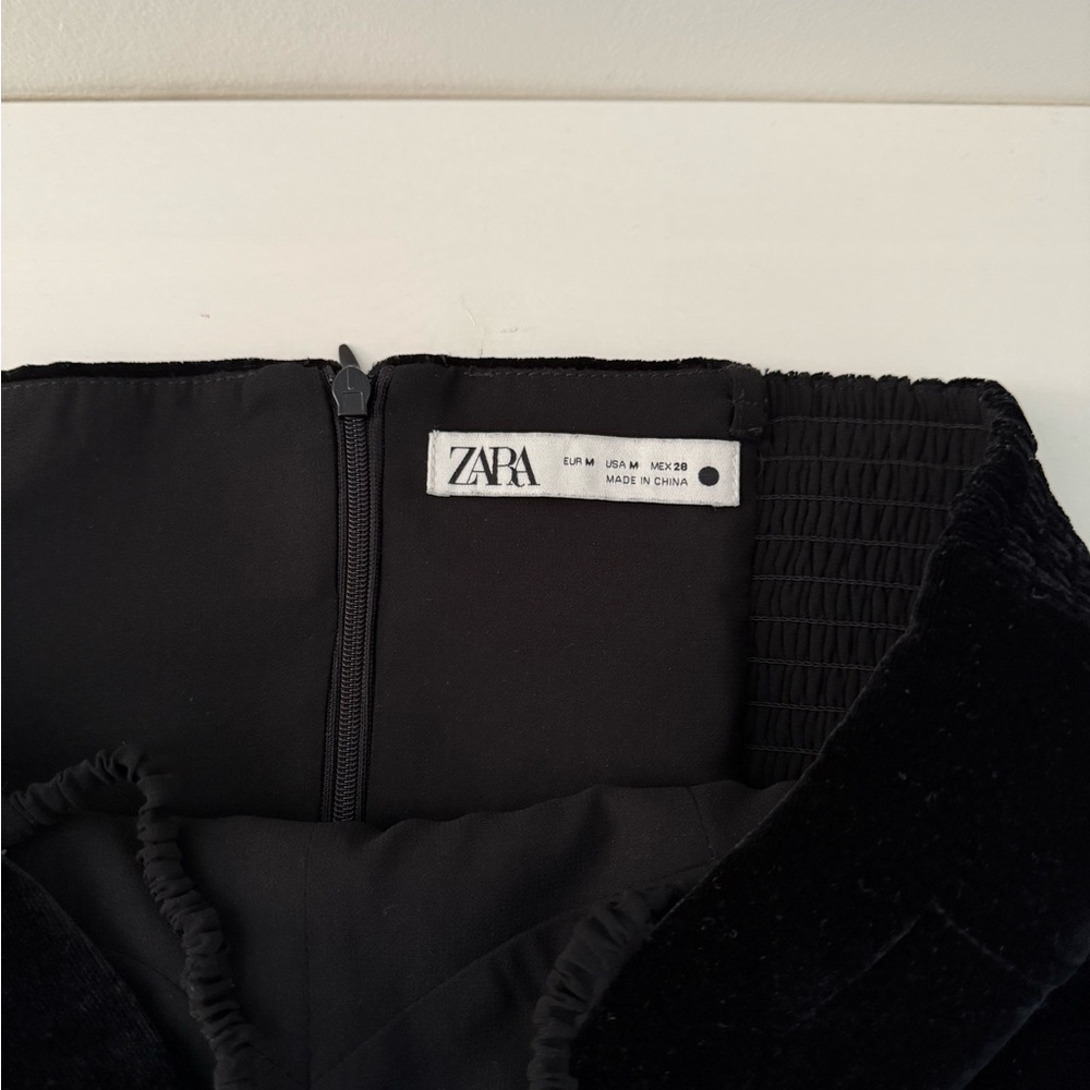Zara Black Velvet Strapless Dress - Picture 4 of 5